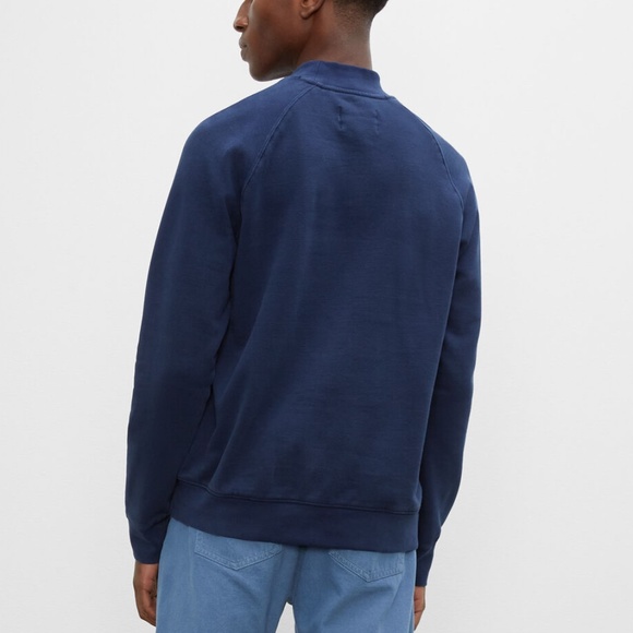 Tea Dyed Mockneck Sweater - New With Tags - NEVER WORN - Dark Navy - Picture 2 of 4